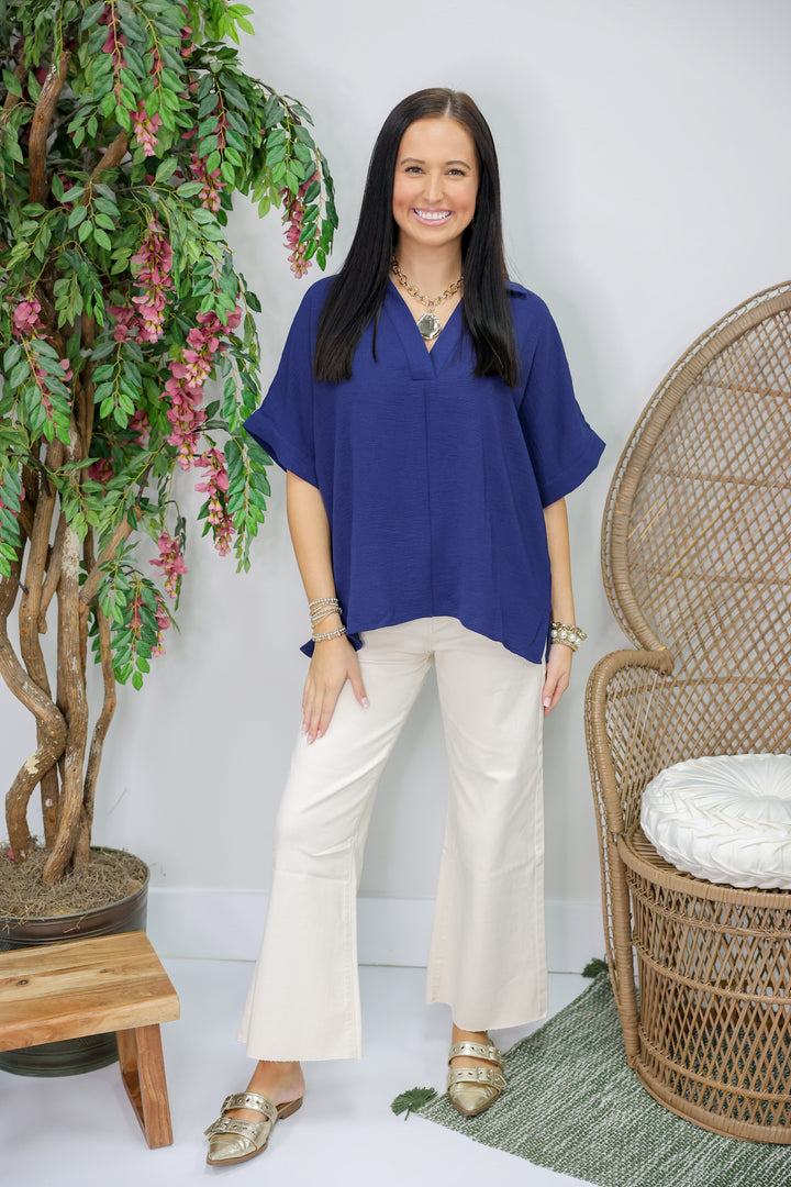 Effortless Style Top "Navy"