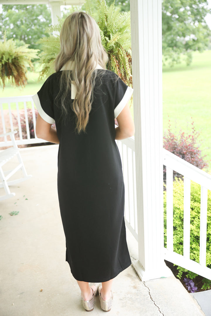 Solid Style Dress "Black"