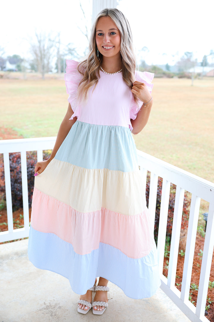 Pretty Pastels Midi Dress