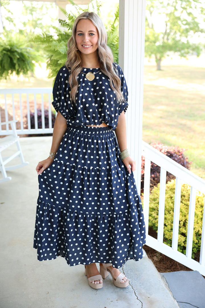 Pretty in Polka Set "Navy"