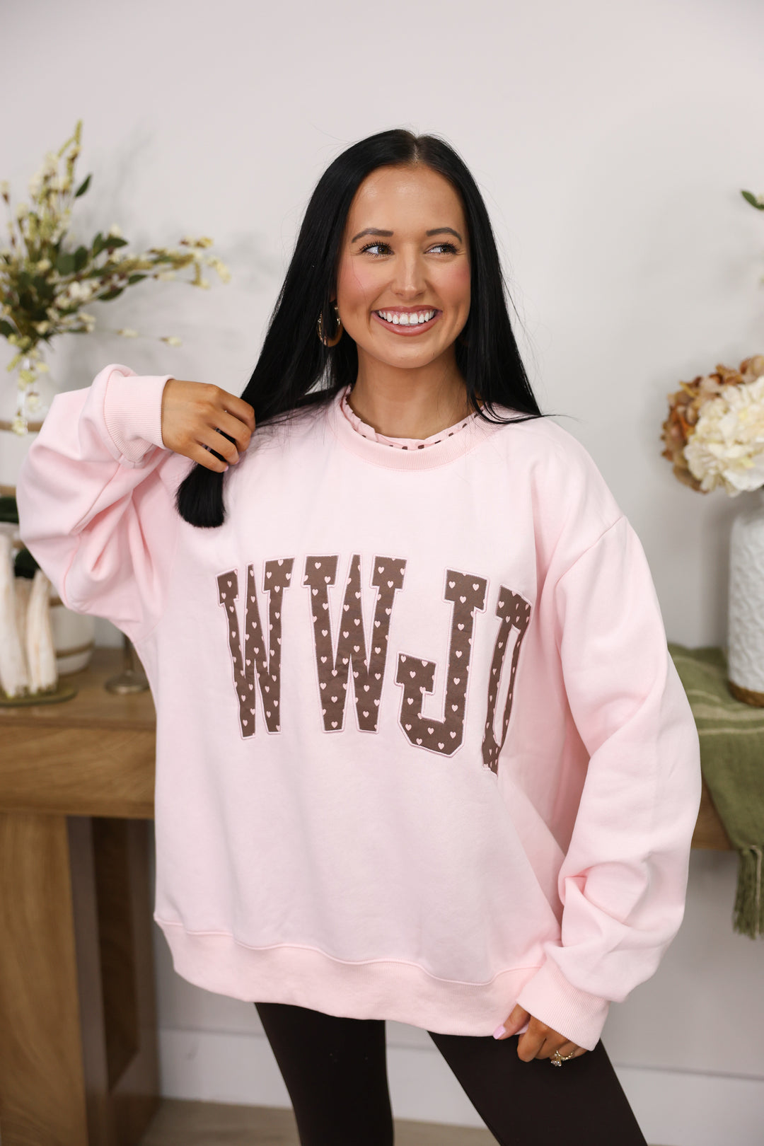 WWJD Heart Crewneck
