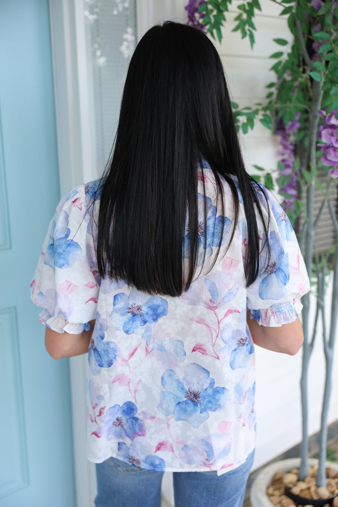 The Willow Bloom Top "Blue"