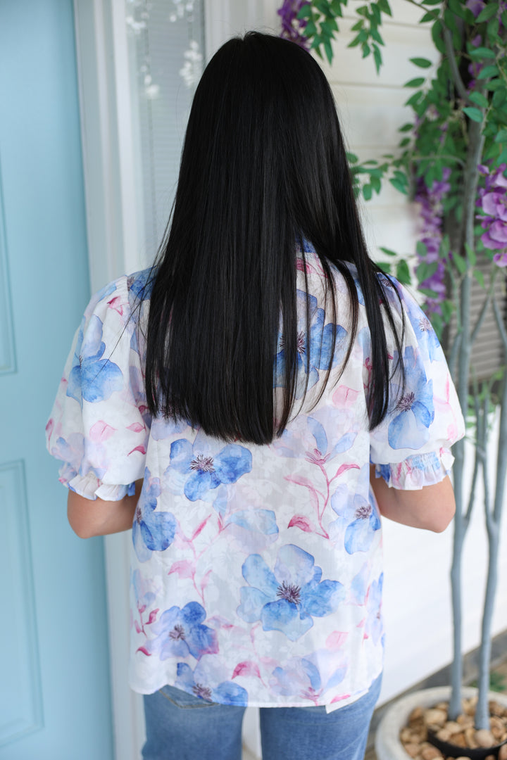 The Willow Bloom Top "Blue"