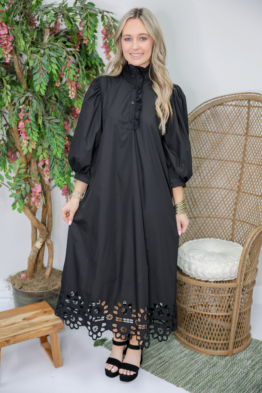 Elegant Nights Midi Dress "Black"