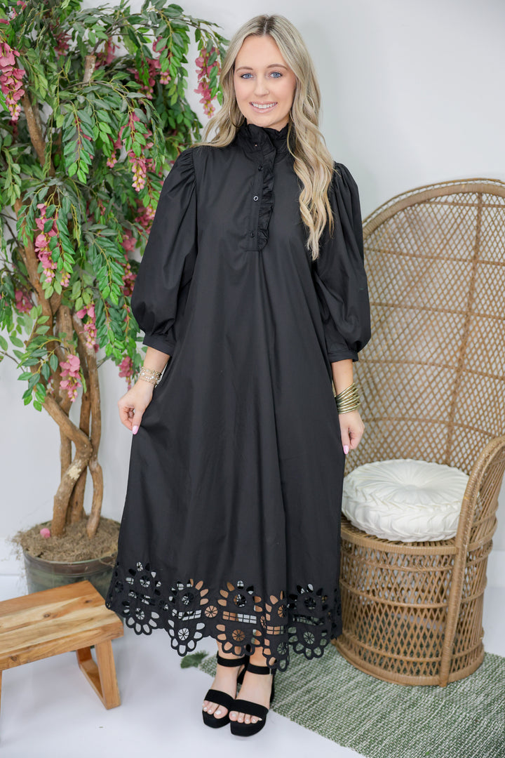 Elegant Nights Midi Dress "Black"