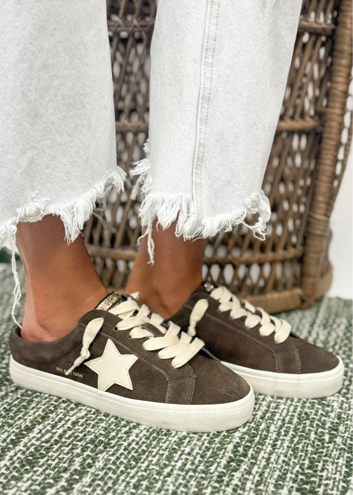 Vintage Havana - Chocolate Brown Slip On Star Low Top Sneakers