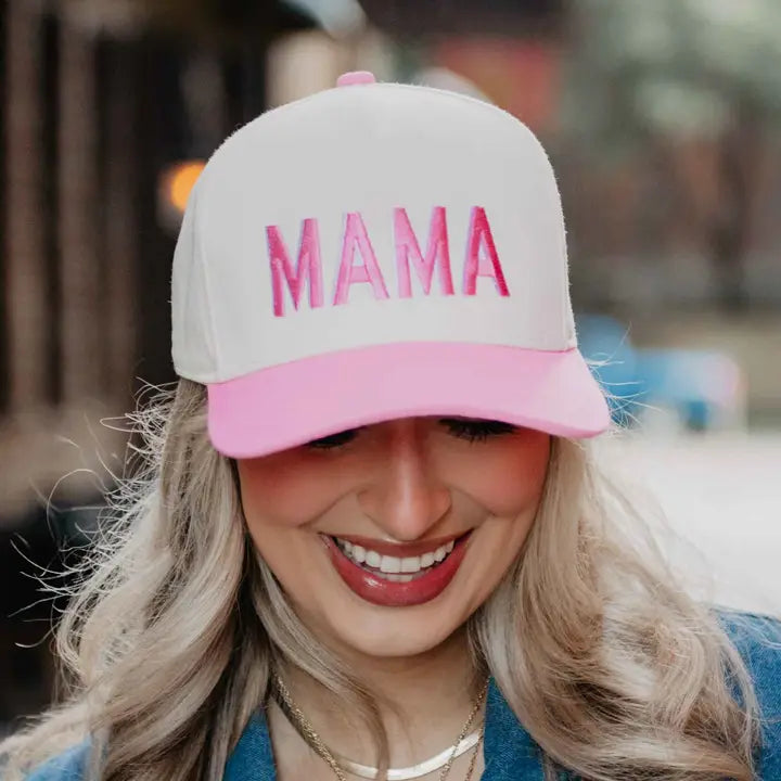 MAMA Two-Toned Vintage Hat "Pink/Tan"