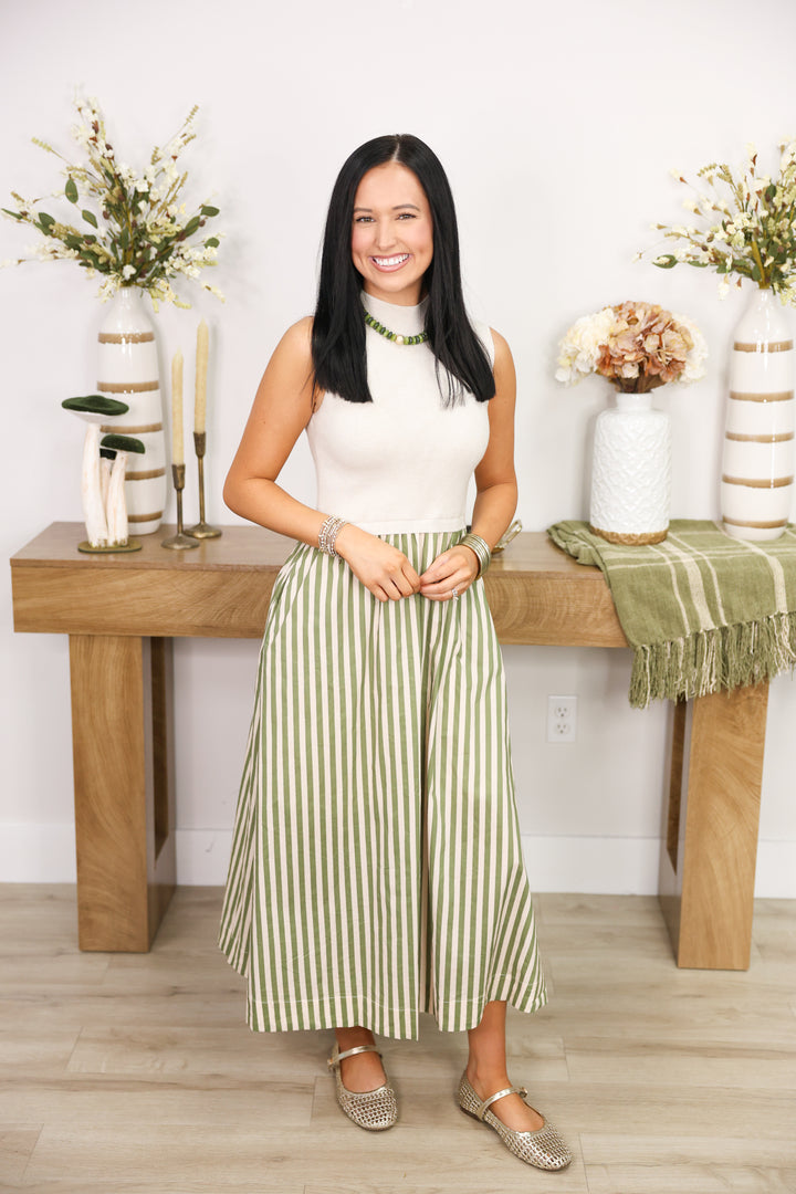 Olive Lane Midi Dress "Ecru"