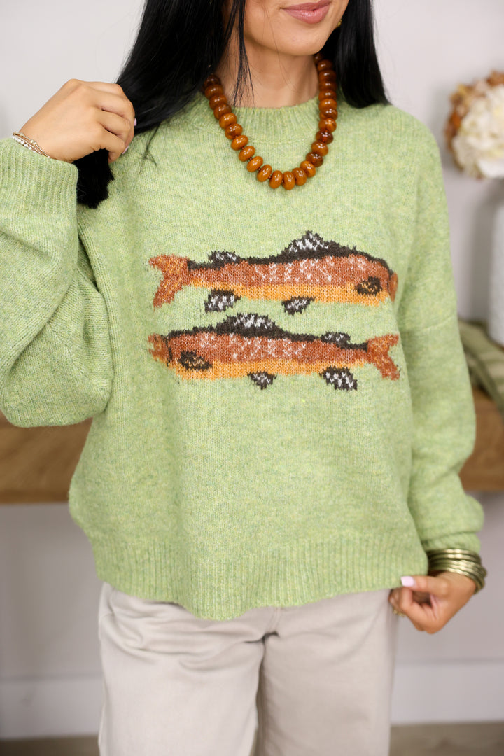 Fish Sweater "Spring Green"