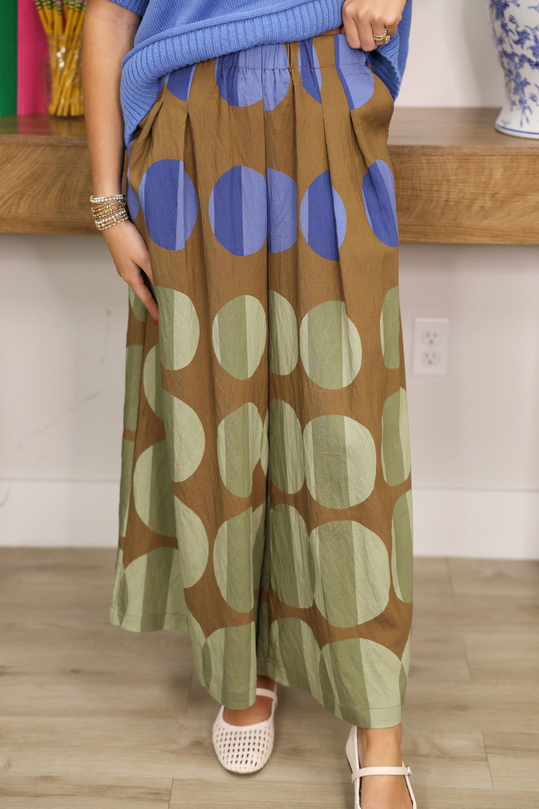Polka Pants "Olive/Navy"