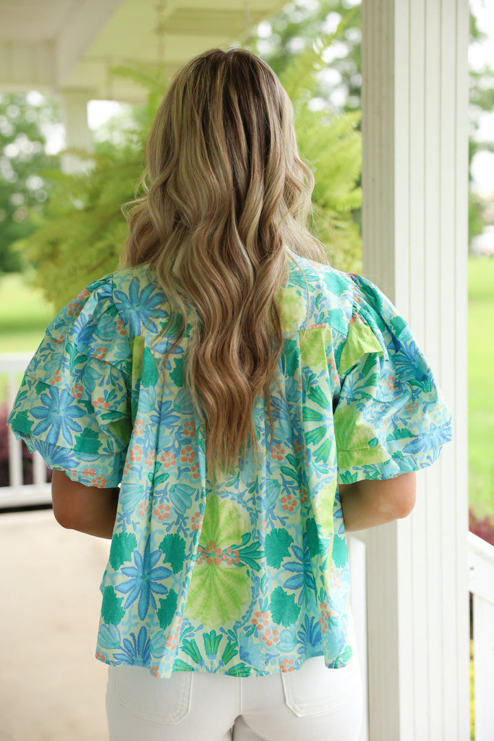 Kaylee Top "Lime Multi"