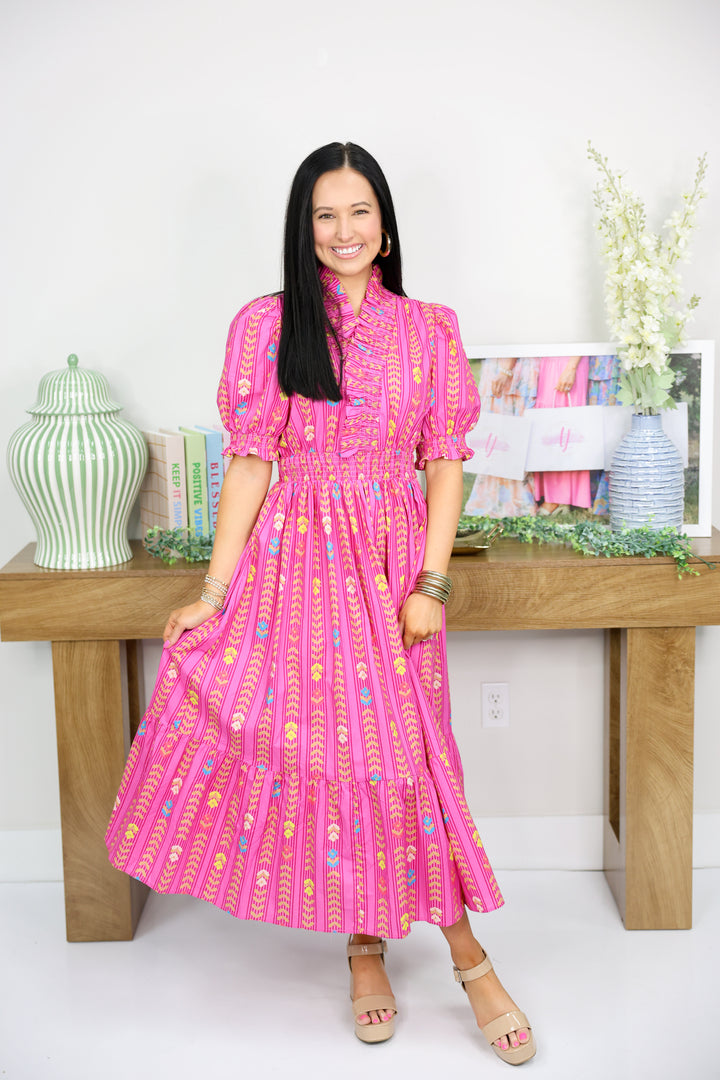 Color Spectrum Midi Dress "Peony Mix"