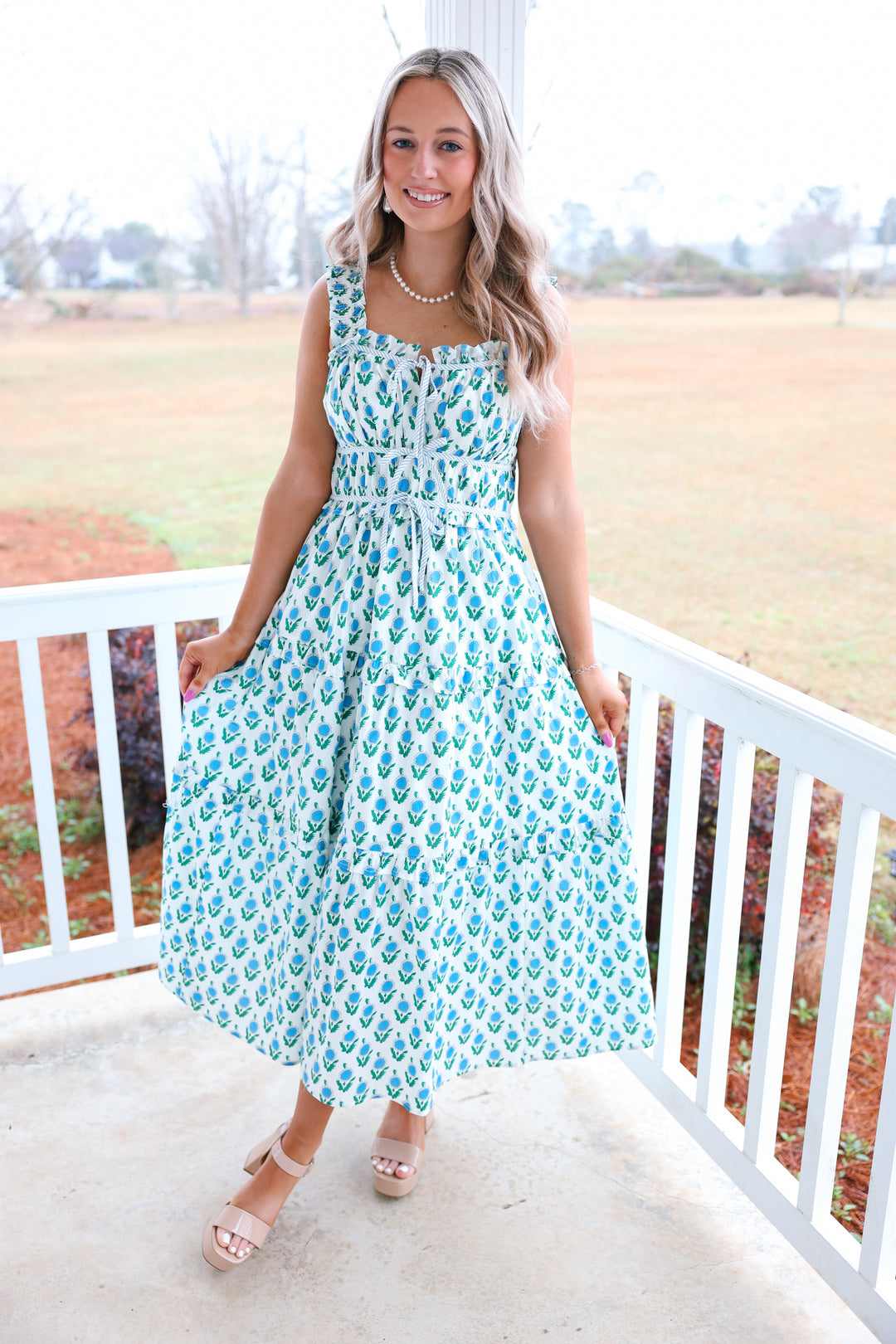 Sunny Spring Breeze Dress "Blue"