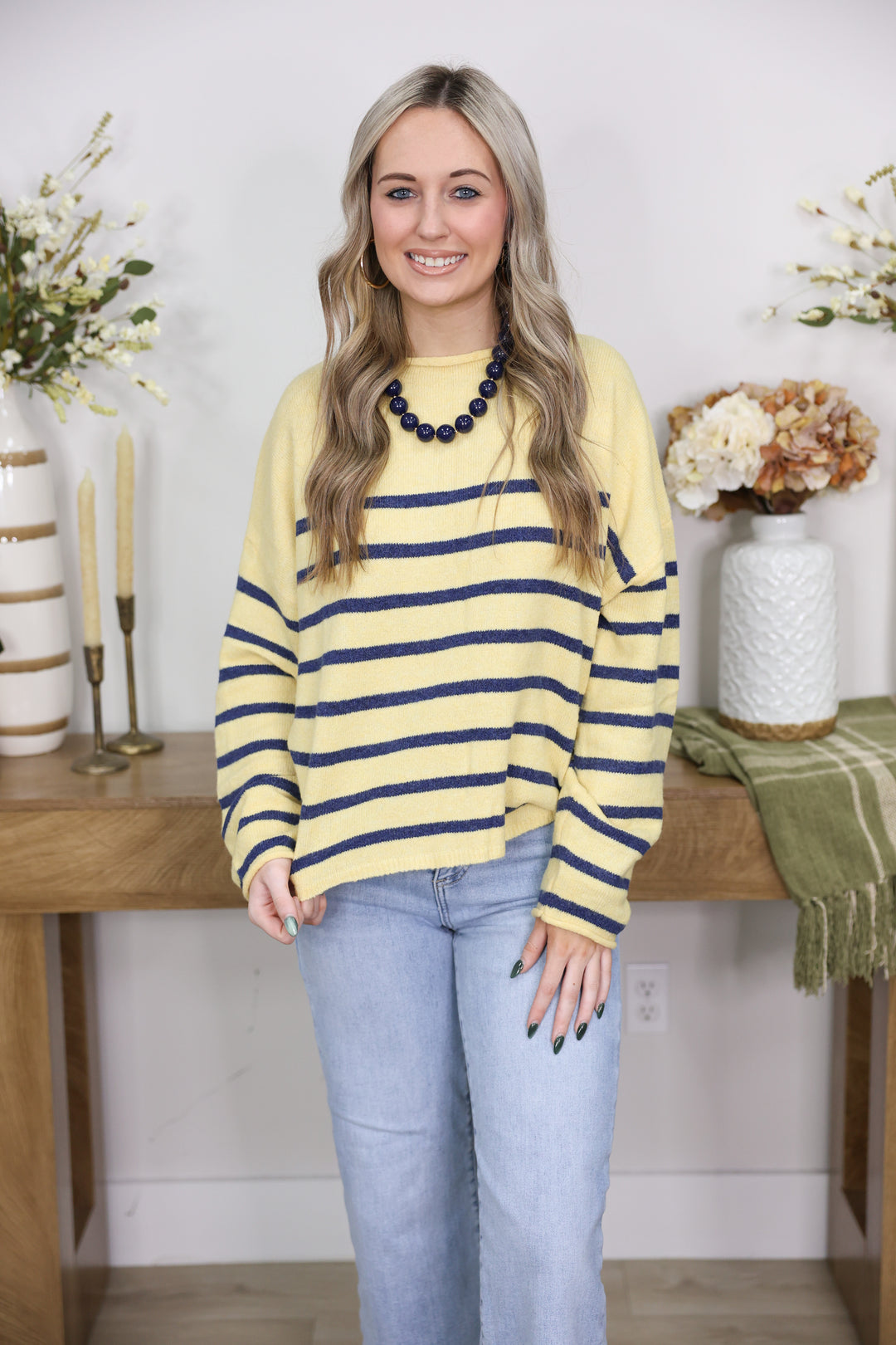 Striped Piper Pullover "Butter"