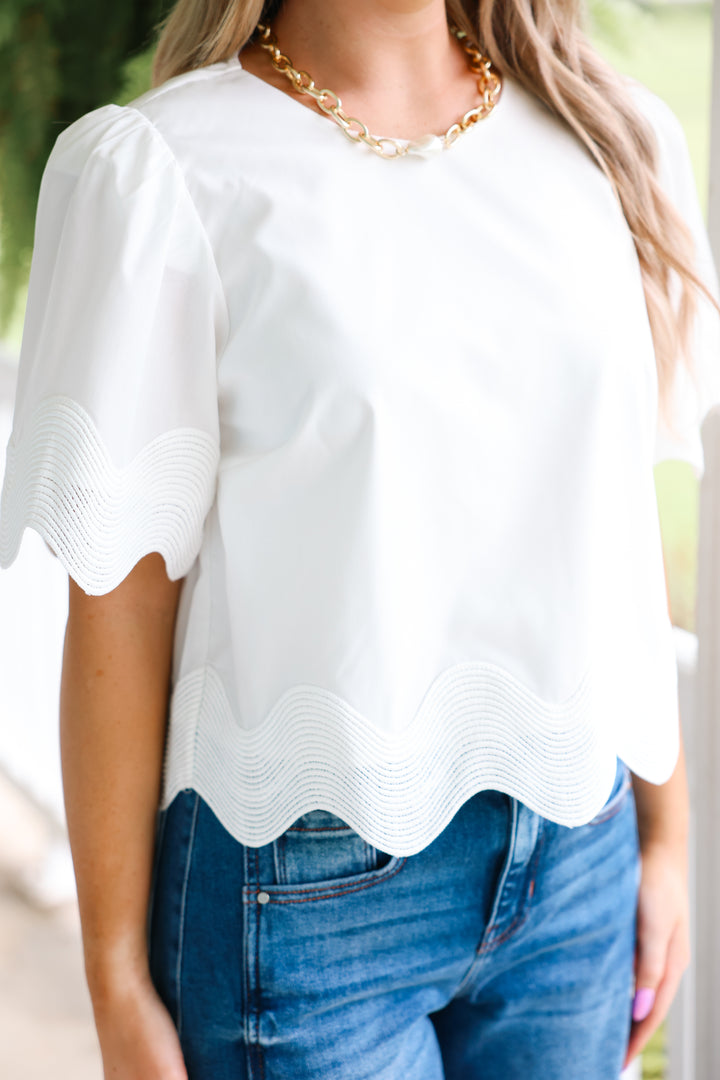 Call It Classy Top "Off White"