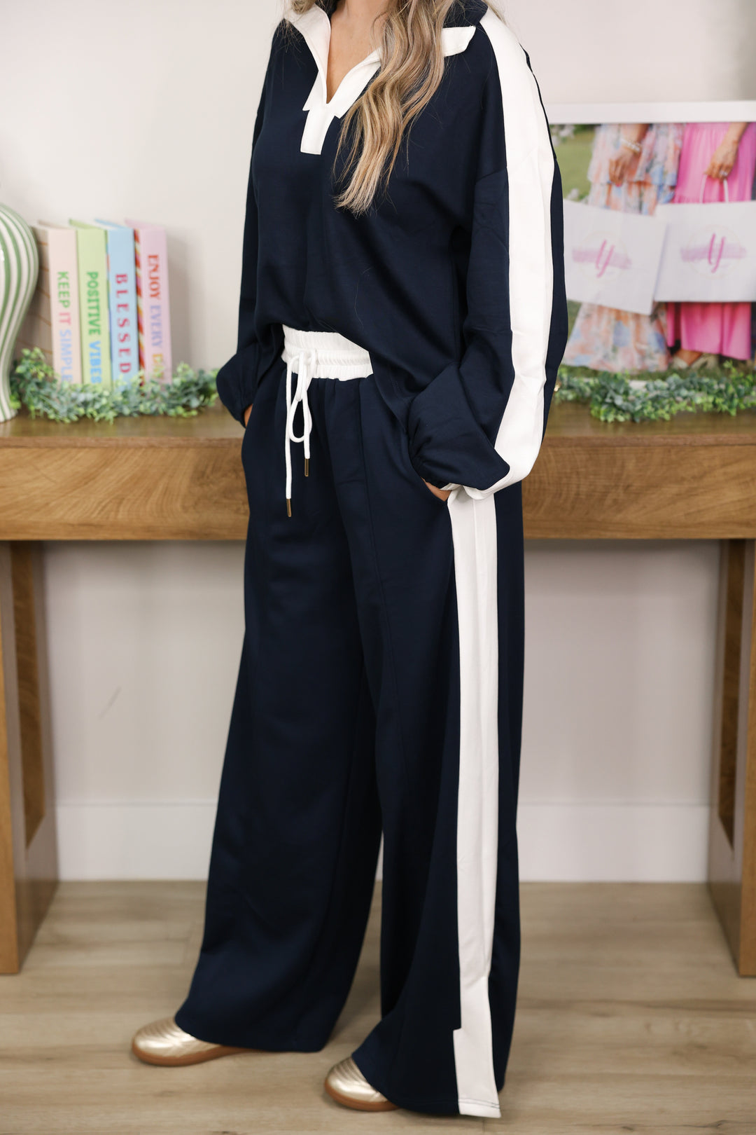 Nellie Navy Trim Set