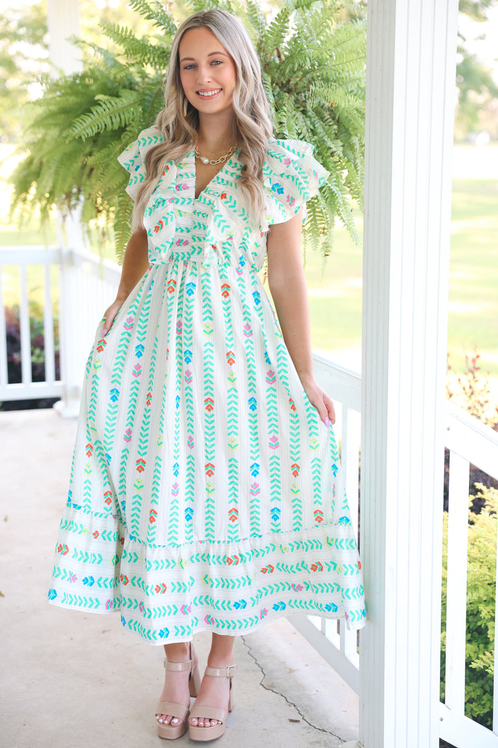 Color Spectrum Dress "Off White"