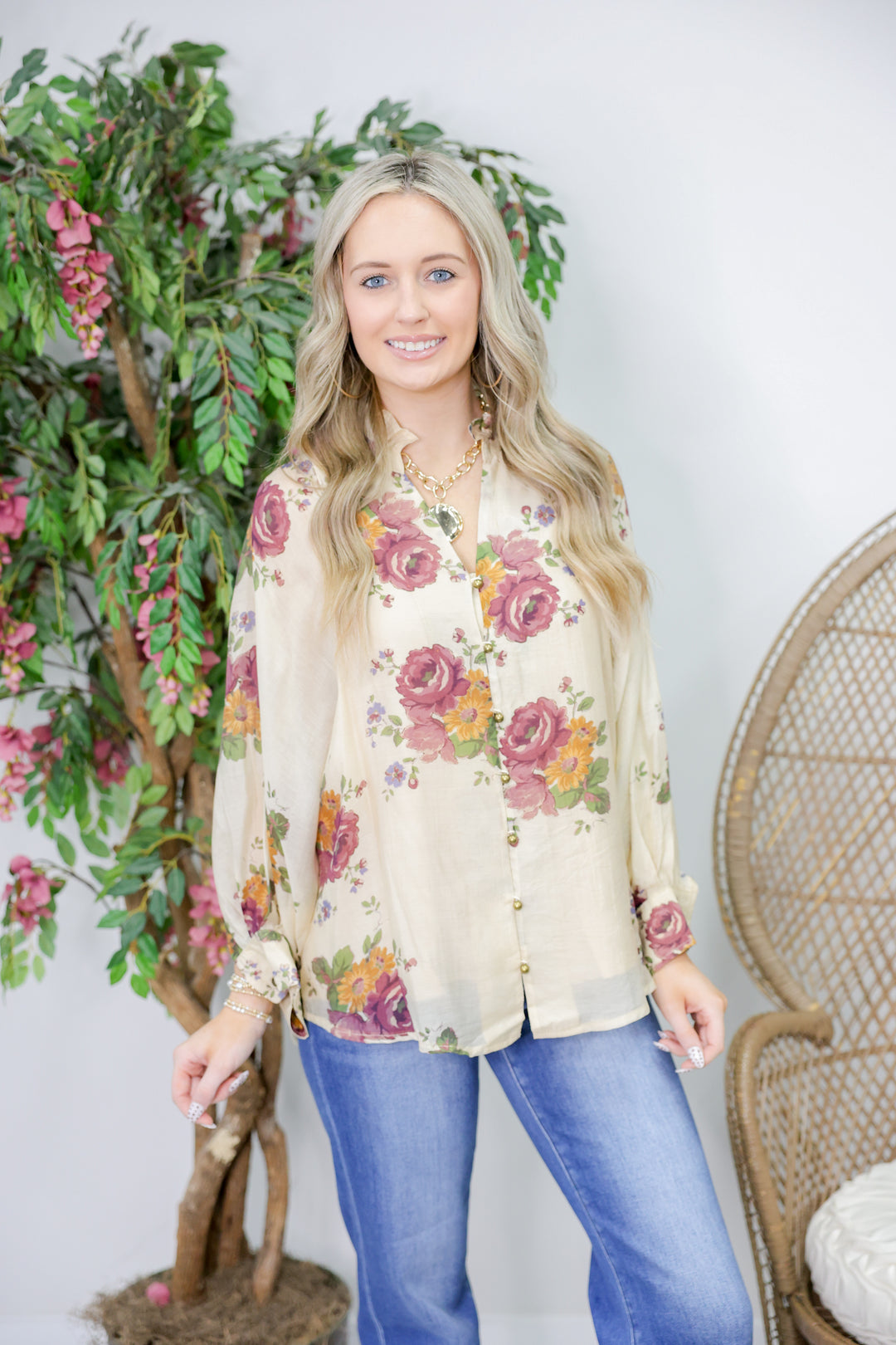 Warm Petal Whisper Top "Ecru"