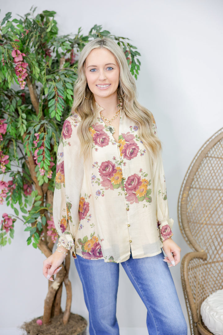 Warm Petal Whisper Top "Ecru"