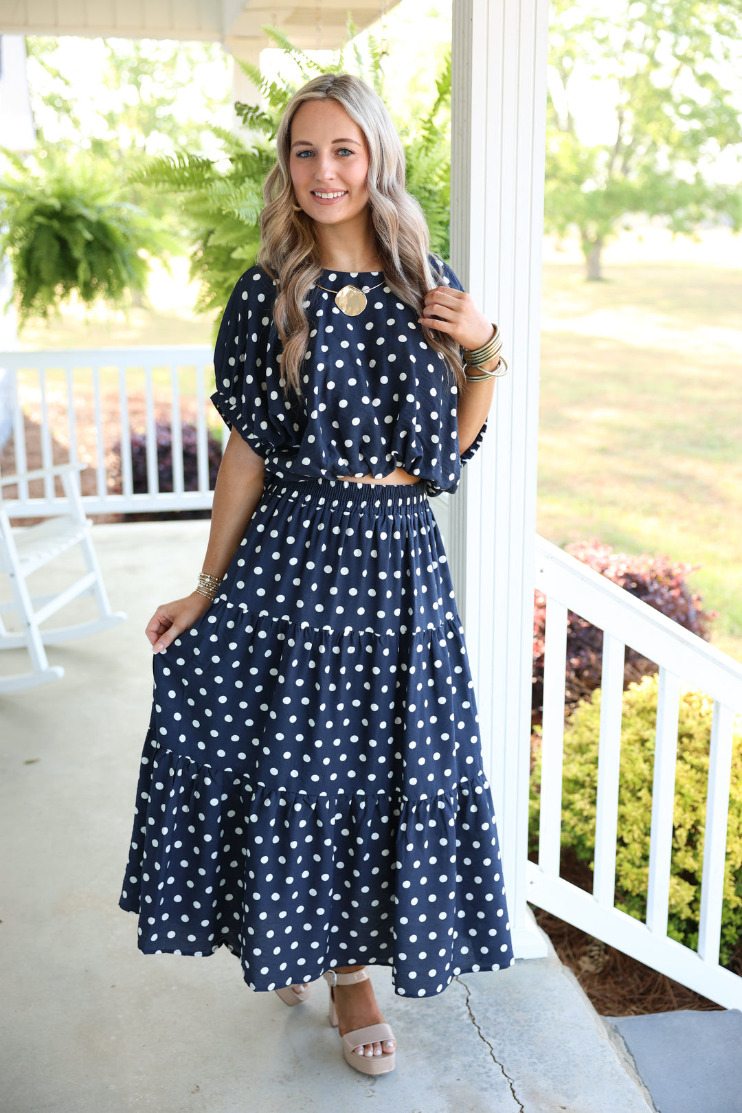 Pretty in Polka Set Navy Small