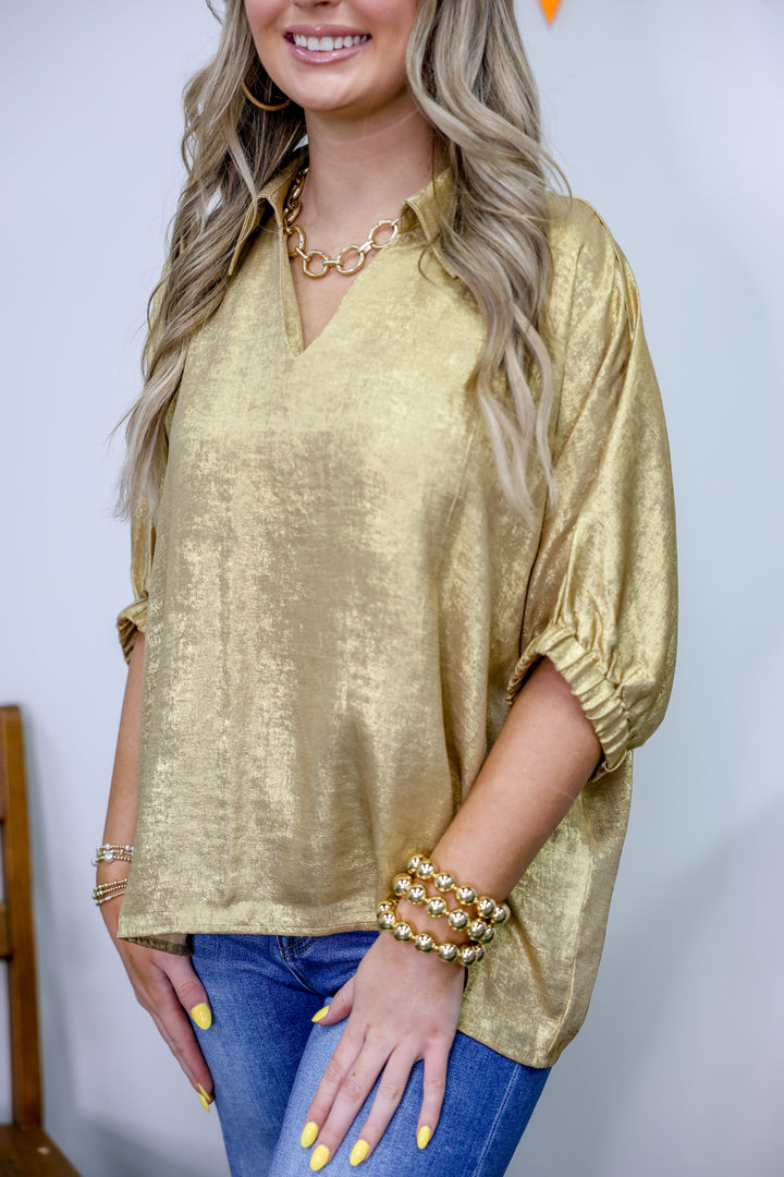Show Your Shimmer Top "Gold"