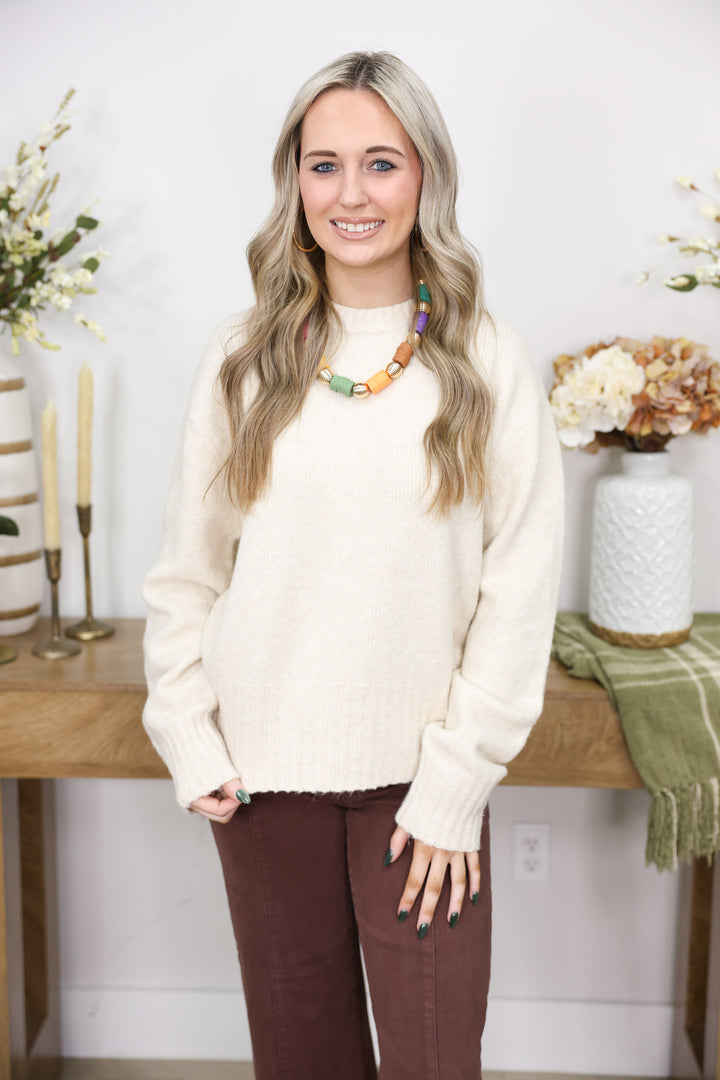 Pull Over Sweater "Light Taupe"