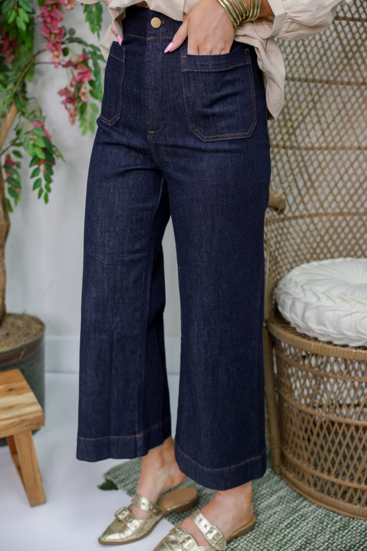 Soft Washed Straight Leg Jeans "Denim"