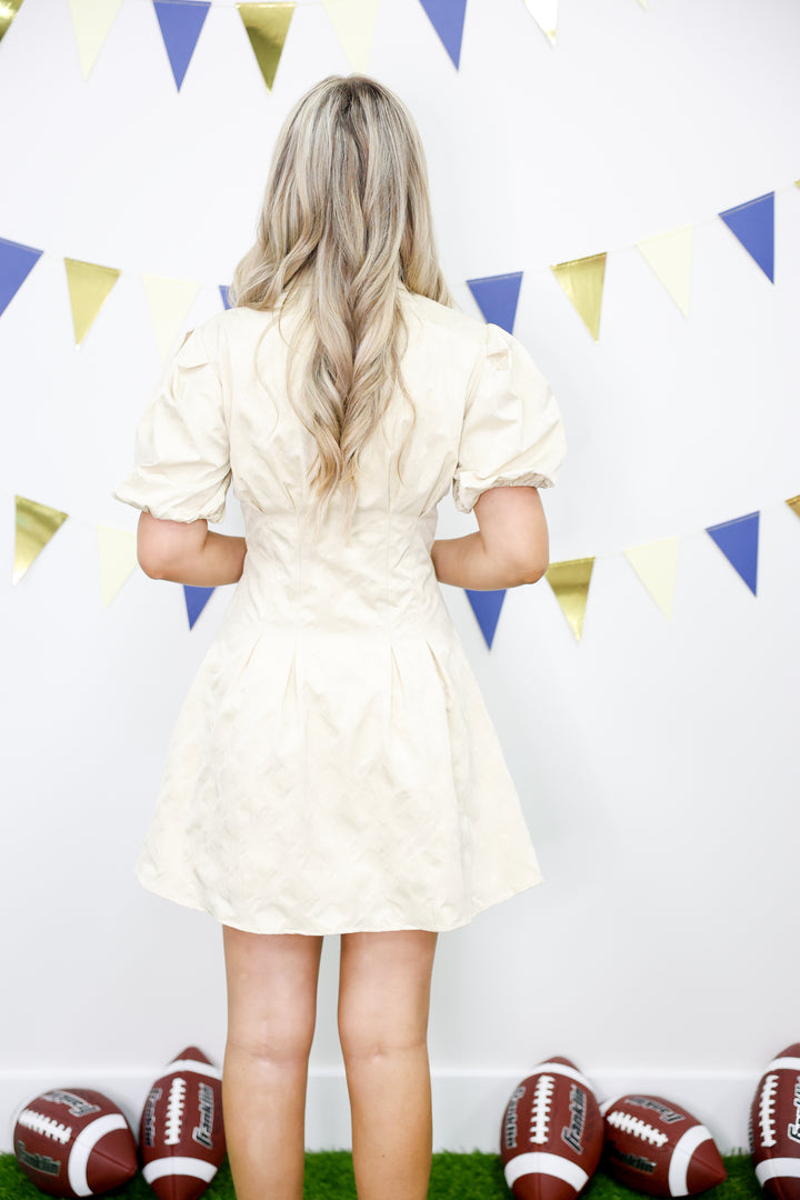 Daisy Whimsy Dress "Beige"