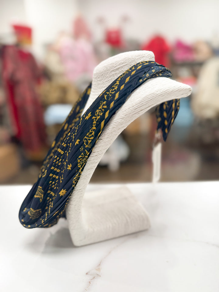 Hart Designs Jewelry - Navy/Gold Scarf Necklace