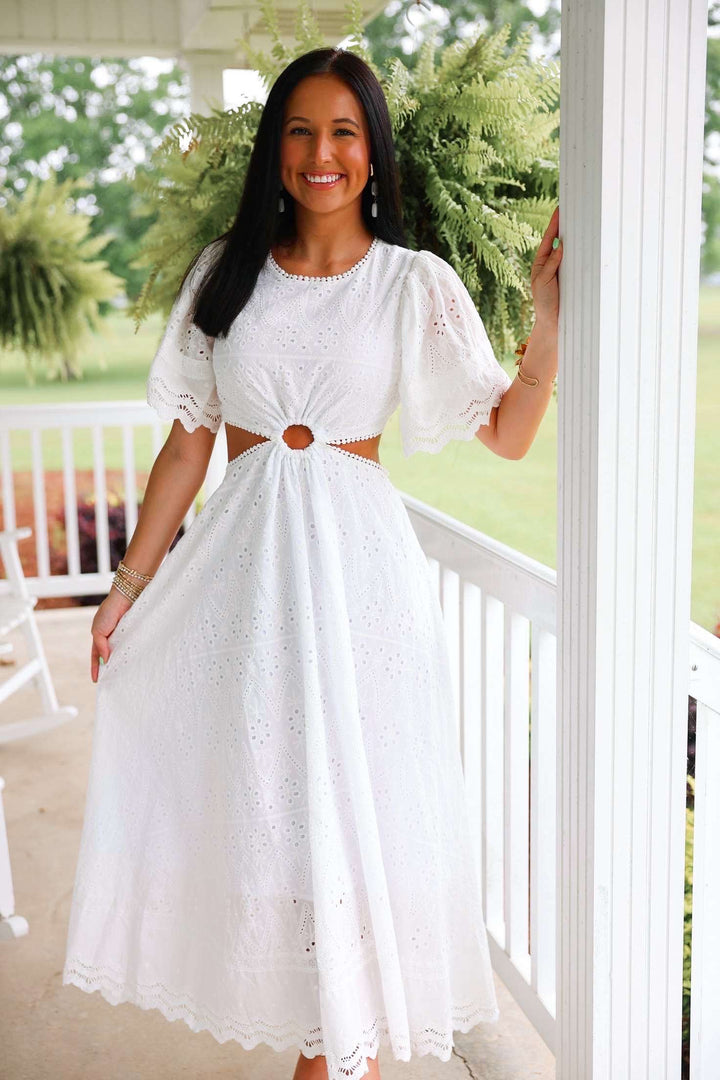Floral Eyelet Lace Dress