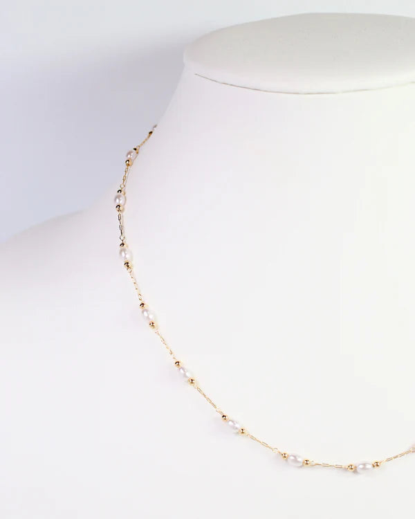 Caroline Hill - Pierre Pearl Necklace "Gold"