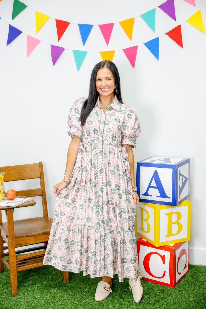 Lily Pad Midi Dress "Artichoke"
