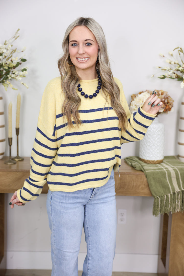 Striped Piper Pullover "Butter"