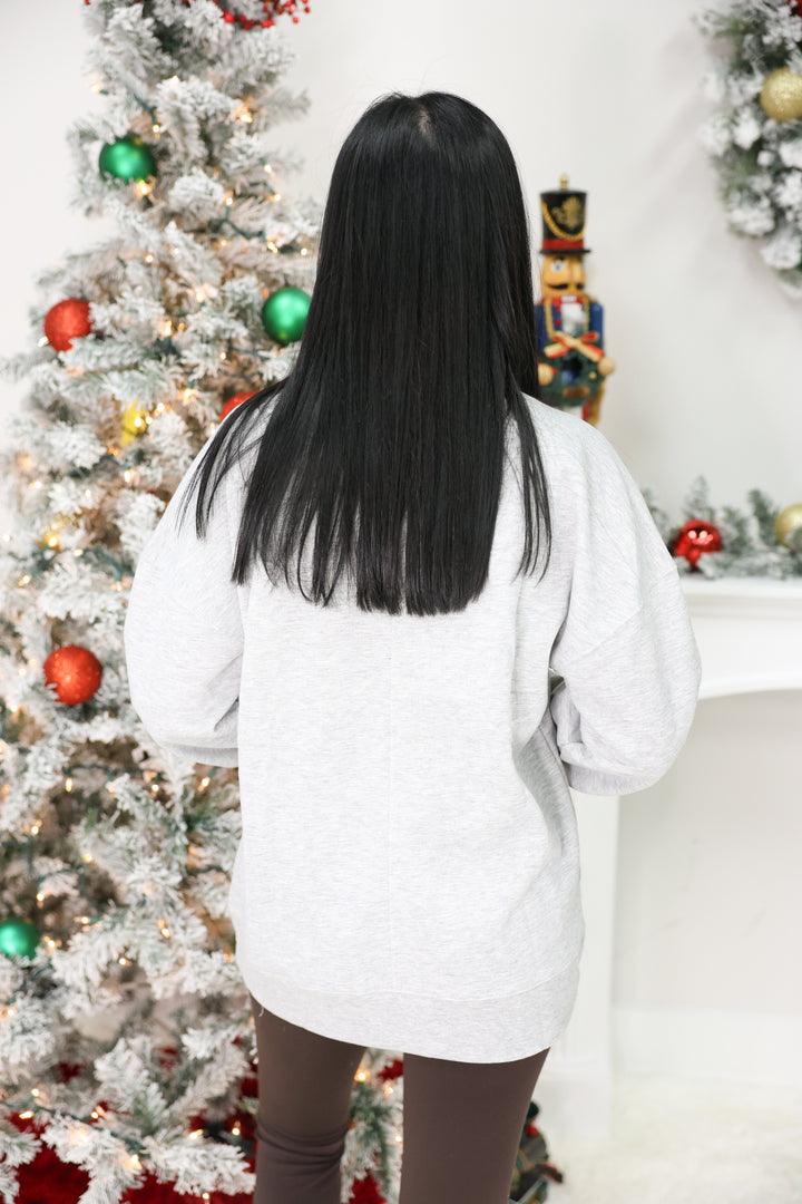 Oversized Casual Comfy Solid Knit Top "H Gray"