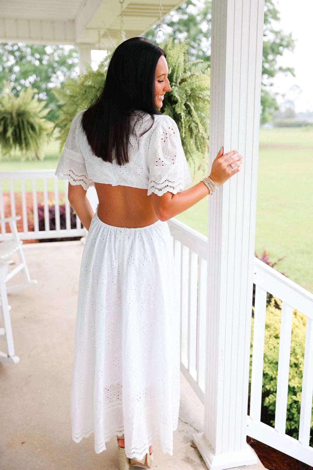 Floral Eyelet Lace Dress