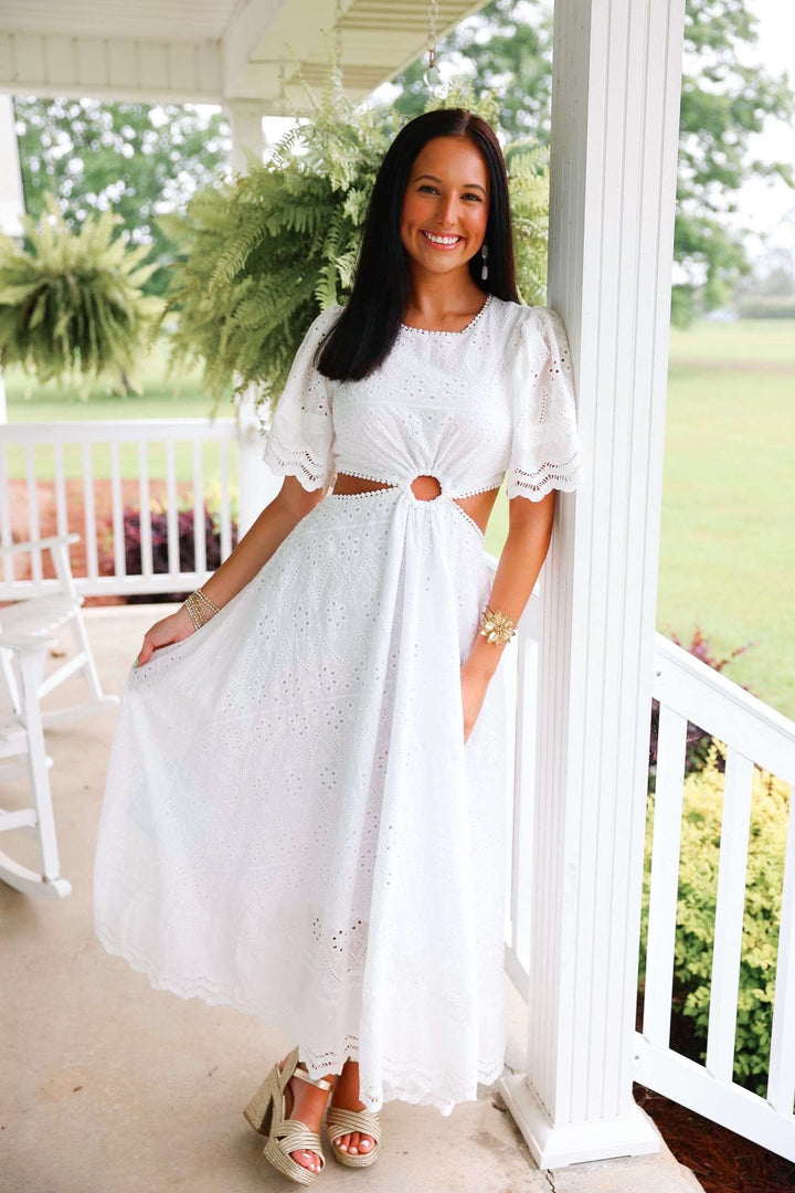 Floral Eyelet Lace Dress