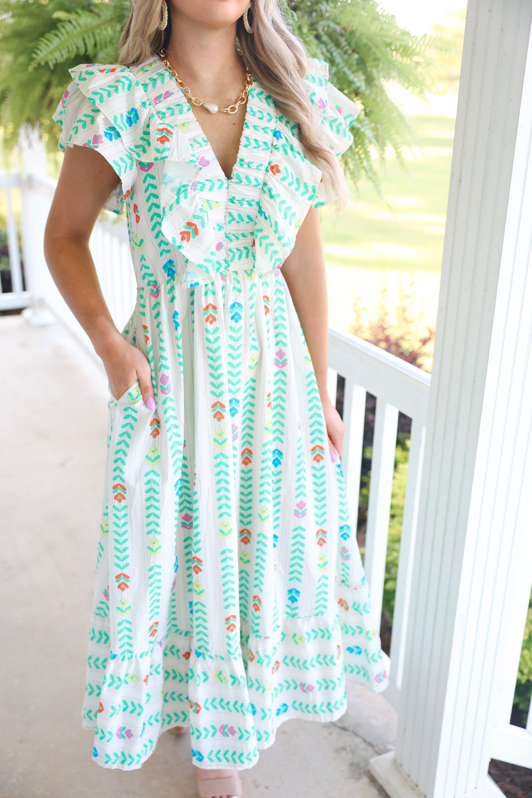 Color Spectrum Dress "Off White"