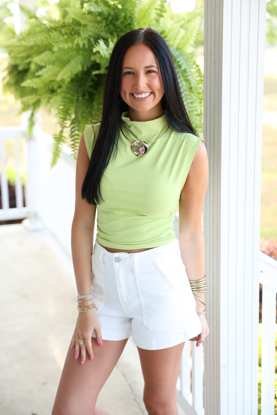 Sarah Cropped Top "Green"