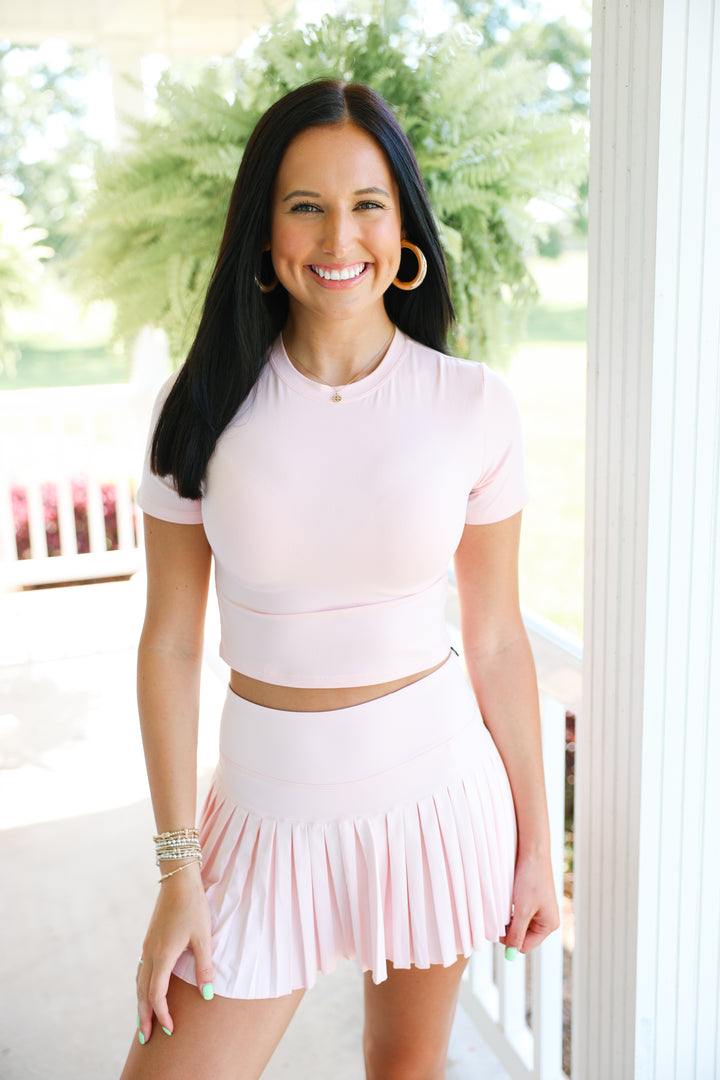 Pleated Tennis Skort "Baby Pink"