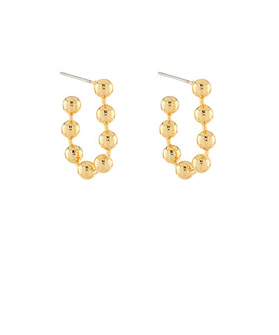 Linked CCB Ball Metal Open Hoops "Gold"
