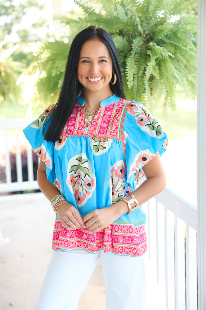 Brighter Days Top "Blue"
