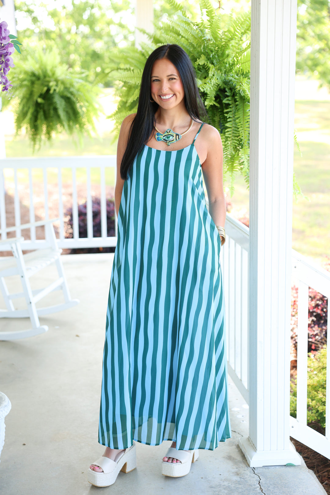 Capri Coast Maxi Dress "Blue"