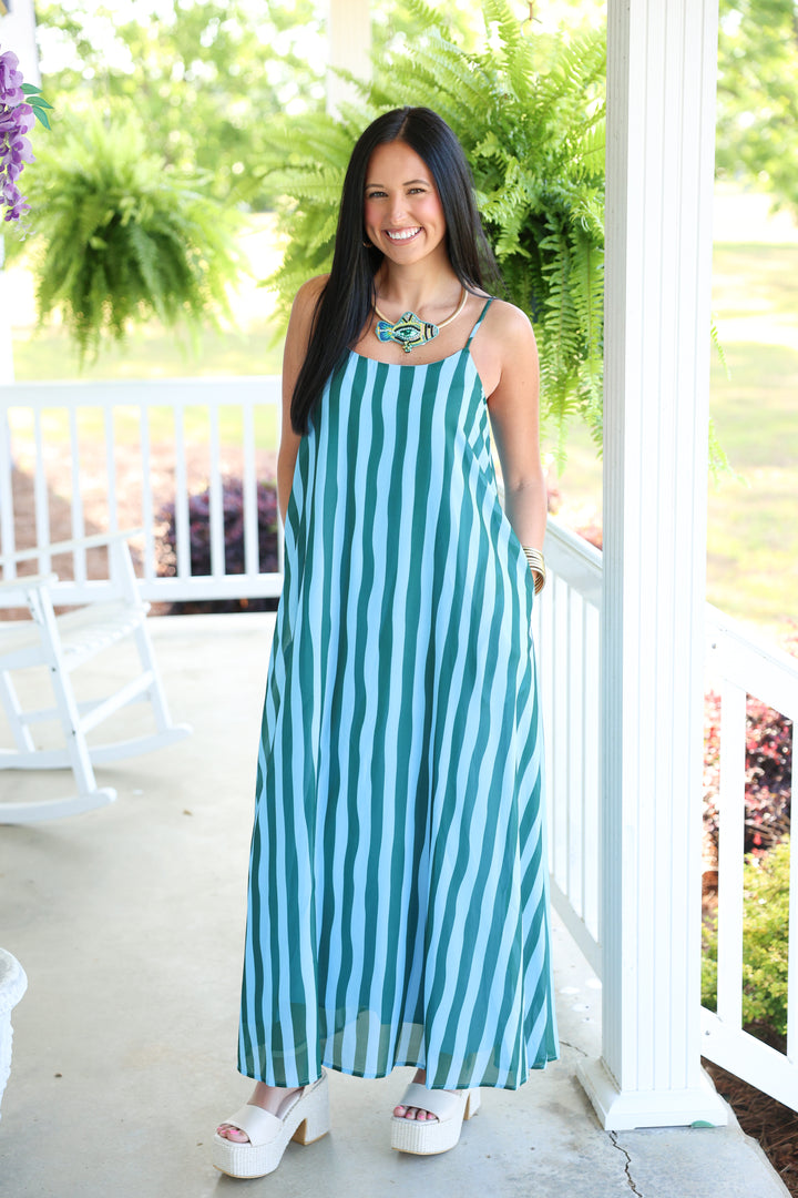 Capri Coast Maxi Dress "Blue"
