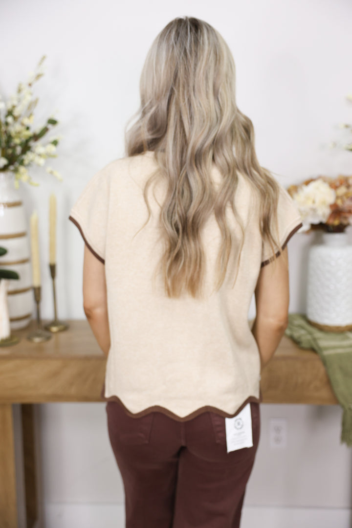 Pumpkin Sweater Top "LT. Taupe"