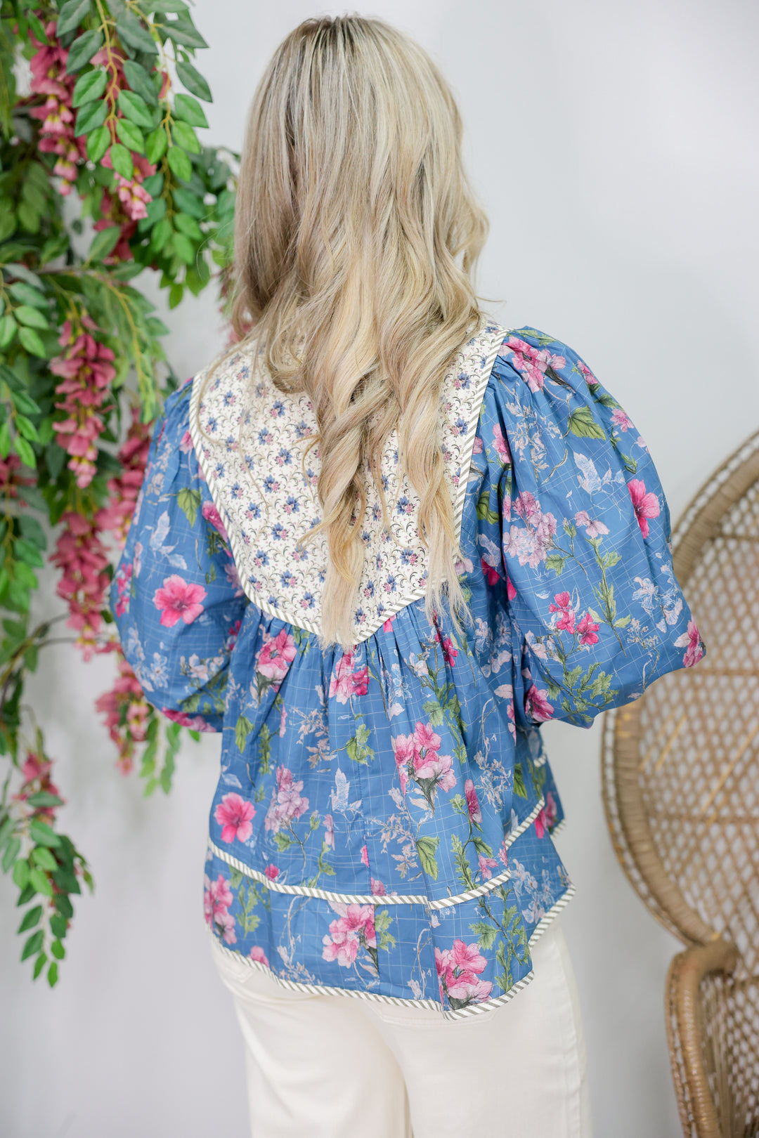 All Around Floral Top "Teal"
