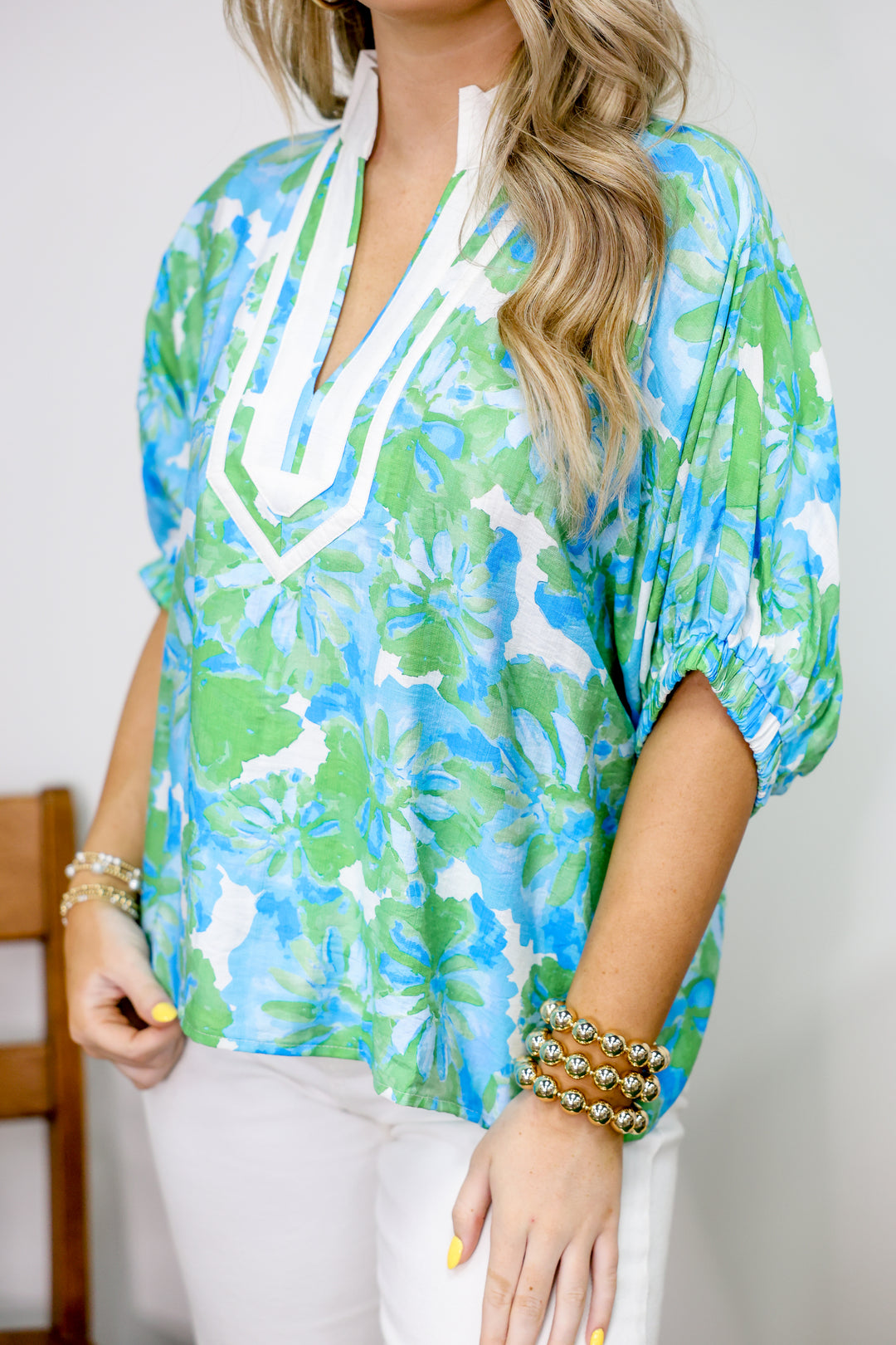 Good Day Top "Blue/Green"