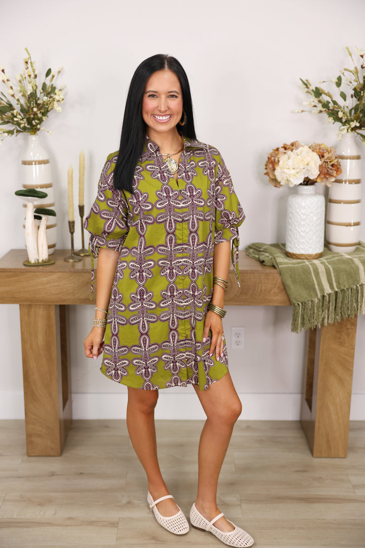 The Grove House Dress "Martini Olive"