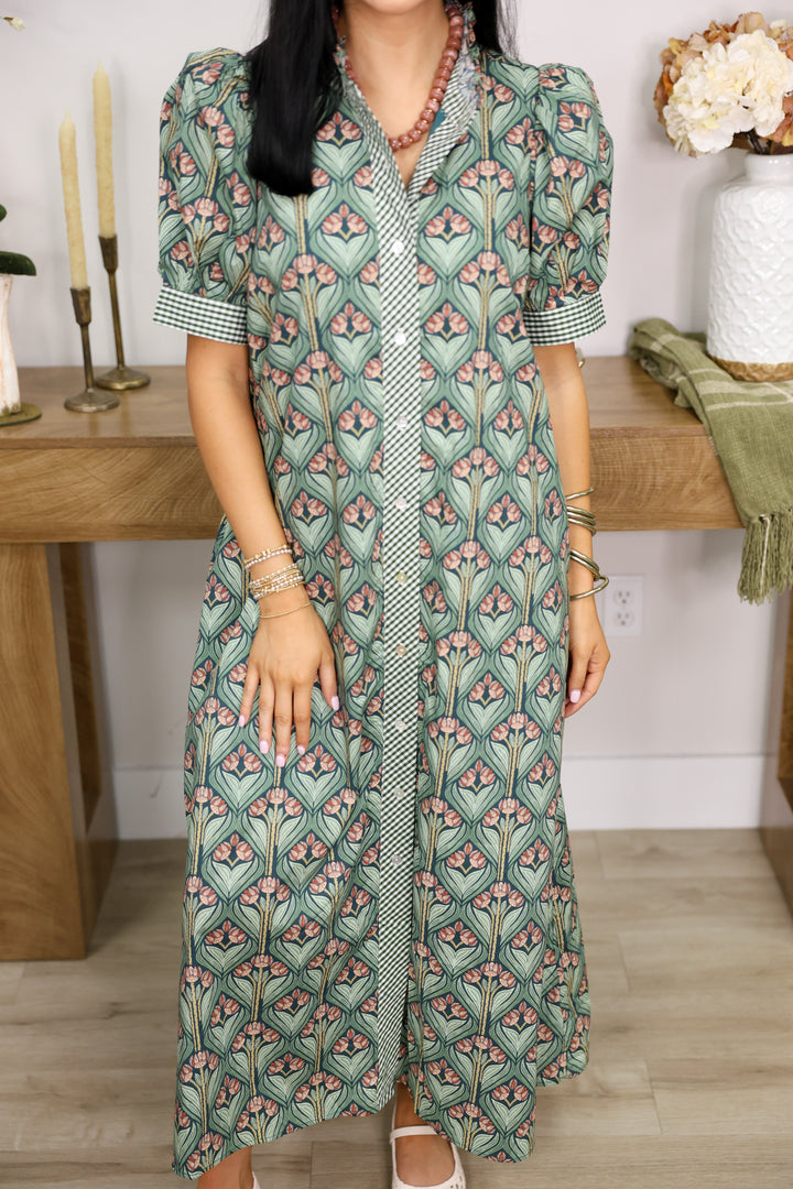 The Sage Garden Dress "H Green"