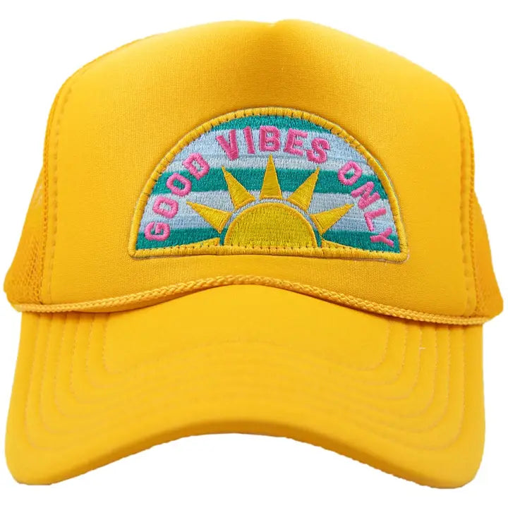 Good Vibes Only Trucker Hat "Orange"