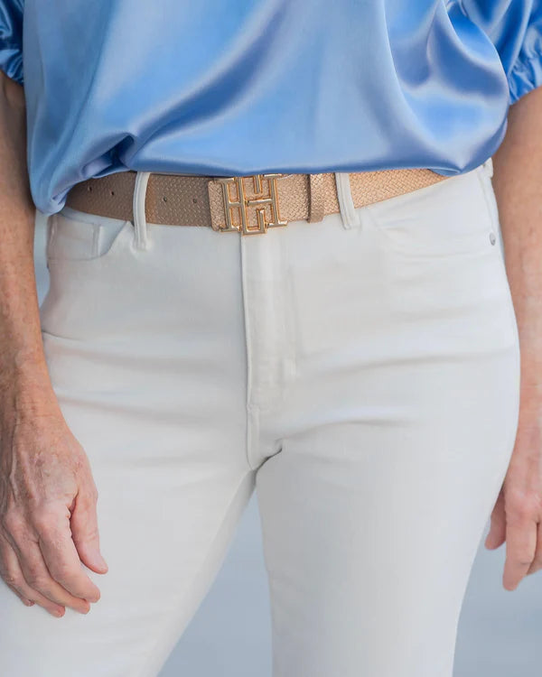 Caroline Hill - Bridgette Belt - Woven Gold